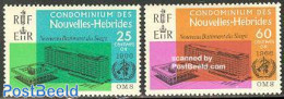 New Hebrides 1966 WHO Building 2v F, Mint NH, Health - Health - Unused Stamps