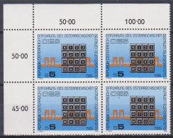 1986 , Mi 1838 ** (1) - 4 Er Block Postfrisch - Einführung Des Digitalen Telefon-Wählsystems In Österreich - Neufs