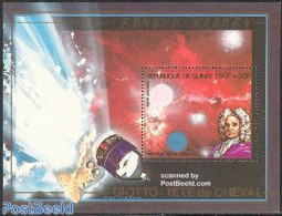 Guinea, Republic 1989 The Cosmos S/s, Mint NH, Science - Transport - Astronomy - Space Exploration - Halley's Comet - Astrology