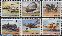 Guinea, Republic 1984 Traffic 6v, Mint NH, Transport - Automobiles - Aircraft & Aviation - Railways - Ships And Boats .. - Coches