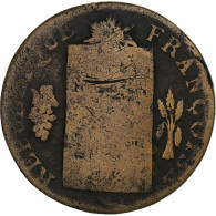 France, 1/2 Sol à La Balance, 1793, La Rochelle, Cuivre, B+, Gadoury:10 - Sonstige & Ohne Zuordnung
