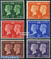 Great Britain 1940 Stamp Centenary 6v, Mint NH, 100 Years Stamps - Neufs