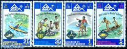 New Hebrides 1975 Jamboree Norway 4v F, Mint NH, Sport - Transport - Kayaks & Rowing - Scouting - Ships And Boats - Nuevos