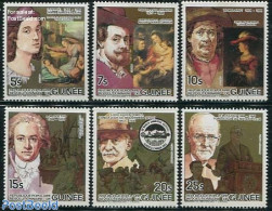 Guinea, Republic 1984 Famous Persons 6v, Mint NH, Sport - Various - Scouting - Rotary - Art - Authors - Paintings - Ra.. - Rotary Club