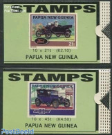 Papua New Guinea 1994 Classic Cars 2 Booklets, Mint NH, Transport - Stamp Booklets - Automobiles - Unclassified