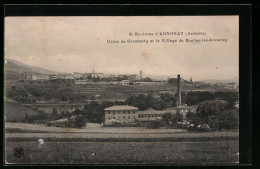 CPA Boulieu-les-Annonay, Usine De Grosberty Et Le Village  - Annonay