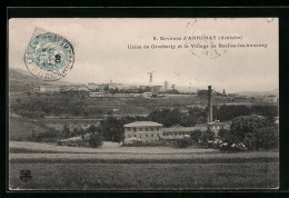 CPA Boulieu-les-Annonay, Usine De Grosberty Et Le Village  - Annonay