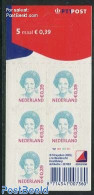 Netherlands 2002 Beatrix 5x0.39 Foil Sheet With PTT Logo, Mint NH - Unused Stamps