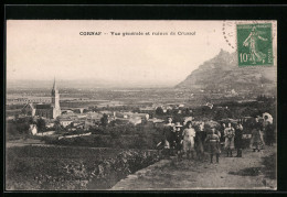 CPA Cornas, Vue Gènèrale Et Ruines De Crussol  - Autres & Non Classés