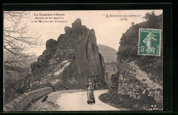 CPA St-Martin-de-Valamas, La Tranchèe D`Intres Route De St Agrève  - Saint Martin De Valamas