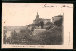 CPA Largentière-Laurac, Vue Générale Avec L'Église  - Other & Unclassified