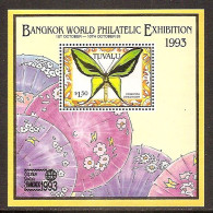 TUVALU 1993●Buterflies●●Schmetterlinge●Stamp Exhibition "Bangkok 93" Mi Bl47 MNH - Expositions Philatéliques