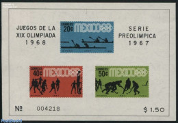 Mexico 1967 Olympics, Kayak, Basketball, Hockey S/s, Mint NH, Sport - Basketball - Hockey - Kayaks & Rowing - Olympic .. - Basketball