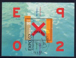 Suisse // Switzerland // 2000-2009 // 2002 //  Expo 02 Bloc Spécial, Arteplage Du Jura Oblitéré No. 1053 - Gebraucht