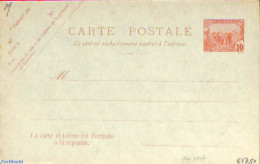 Tunisia 1906 Reply Paid Postcard 10/10c, Unused Postal Stationary - Tunisia
