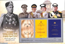 Malaysia 2020 Johore Constitution S/s, Mint NH, Various - Justice - Andere & Zonder Classificatie