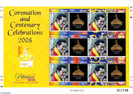 Bhutan 2008 Coronation 12v M/s, Mint NH, History - Kings & Queens (Royalty) - Familles Royales