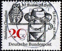 RFA Poste Obl Yv: 329 Mi:462 Matthias Claudius Poète (Beau Cachet Rond) - Used Stamps