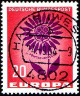 RFA Poste Obl Yv: 314 Mi:446 Europa Cept Fleur à 22 Pétales (TB Cachet à Date) - Used Stamps