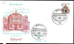 RFA Poste Obl Yv: 322 Mi:454 Pavillon Des Remparts Dresden (TB Cachet à Date) Fdc Bonn 12-3-65 - 1961-1970