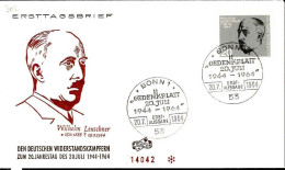 RFA Poste Obl Yv: 302 Mi:436 Wilhelm Leuschner (TB Cachet à Date) Fdc Bonn 20-7-64 - 1961-1970