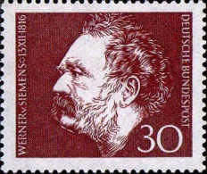 RFA Poste N** Yv: 385 Mi:528 Werner Von Siemens Industriel - Unused Stamps
