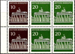 RFA Poste N** Yv: 368+ Mi:H-Blatt 18 Brandenburgertor Berlin 6 Tbres Du Carnet - Unused Stamps