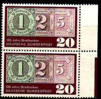 RFA Poste N** Yv: 349 Mi:482 125 Jahre Briefmarken Bord De Feuille Paire - Ungebraucht