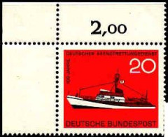 RFA Poste N** Yv: 339 Mi:478 Deutsche Seenotrettungsdients Coin D.feuille - Unused Stamps