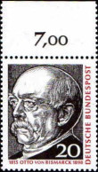 RFA Poste N** Yv: 334 Mi:463 Otto Von Bismarck Bord De Feuille - Unused Stamps