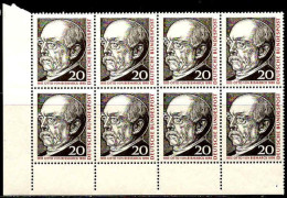 RFA Poste N** Yv: 334 Mi:463 Otto Von Bismarck Bande De 8 Coin De Feuille - Unused Stamps