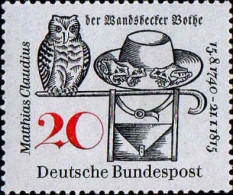 RFA Poste N** Yv: 329 Mi:462 Matthias Claudius Poète - Unused Stamps