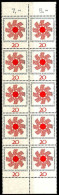 RFA Poste N** Yv: 309 Mi:444 80.Deutscher Katholikentag Bord De Feuille Bloc De 10 - Unused Stamps