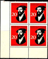 RFA Poste N** Yv: 307 Mi:439 Jean Calvin Réformateur Bloc De 4 CdF - Unused Stamps