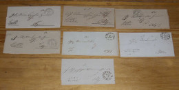 Thurn Und Taxis Darmstadt 1841-54  7 Briefe Nach ALZEY - Storia Postale