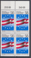 1986 , Mi 1842 ** (3) - 4 Er Block Postfrisch - Österreich - 30 Jahre Mitglied Des Europarates - Unused Stamps