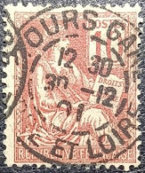 France N°116 Mouchon 10c. Rouge. Cachet Du 30 Décembre 1901 à Tours Gare - 1900-02 Mouchon