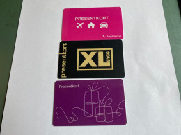 - 6 - Sweden Gift Card 3 Different Cards - Cartes Cadeaux