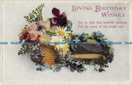 R164905 Loving Birthday Wishes. Flowers In Basket. Philco. Glossy - Monde