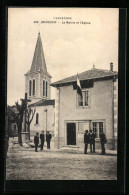 CPA Grandrif, La Mairie Et L`Eglise  - Autres & Non Classés