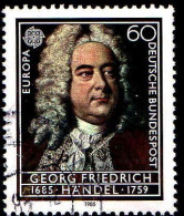 RFA Poste Obl Yv:1080/1081 Europa Cept Handel & Bach (cachet Rond) (Thème) - 1985