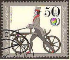 RFA Poste Obl Yv:1074/1077 Für Die Jugend Bicyclettes (TB Cachet Rond) (Thème) - Radsport