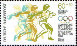 RFA Poste N** Yv:1038/1040 Für Den Sport Disque Gymnastique & Voile (Thème) - Summer 1984: Los Angeles