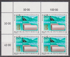 1986 , Mi 1844 ** (5) - 4 Er Block Postfrisch - Internationaler Geotextil-Kongreß , Wien - Neufs