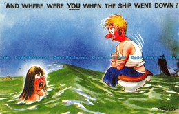 R165429 And Where Were You When The Ship Went Down. Bamforth. Comic - Monde
