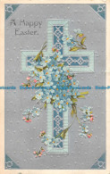 R164237 Greetings. A Happy Easter. Cross And Flowers. Misch And Co. 1909 - Monde