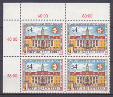 1986 , Mi 1846 ** (2) - 4 Er Block Postfrisch - Oberösterreichische Landesausstellung " Die Welt Des Barock " - Unused Stamps