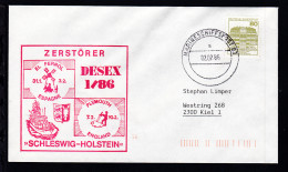 MARINESCHIFFSPOST 03 A 02.02.86 + Cachet Zerstörer "Schleswig-Holstein"  - Autres & Non Classés