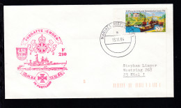 MARINESCHIFFSPOST 03 A 13.11.84 + Cachet Fregatte "Emden" Auf Brief - Sonstige & Ohne Zuordnung