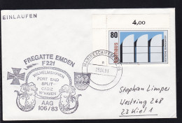 MARINESCHIFFSPOST 04 A 23.04.83 + Cachet Fregatte "Emden" AAG 106/83 Auf Brief - Other & Unclassified